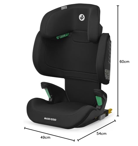 Maxi-Cosi RodiFix M i-Size, High Back Booster Seat, 3.5 - 12 years, 100 - 150cm, Kids Car Seat, G-CELL Side Impact Protection, Adjustable Height, Quick & Easy Buckle Up, ISOFIX Car Seat, Basic Black