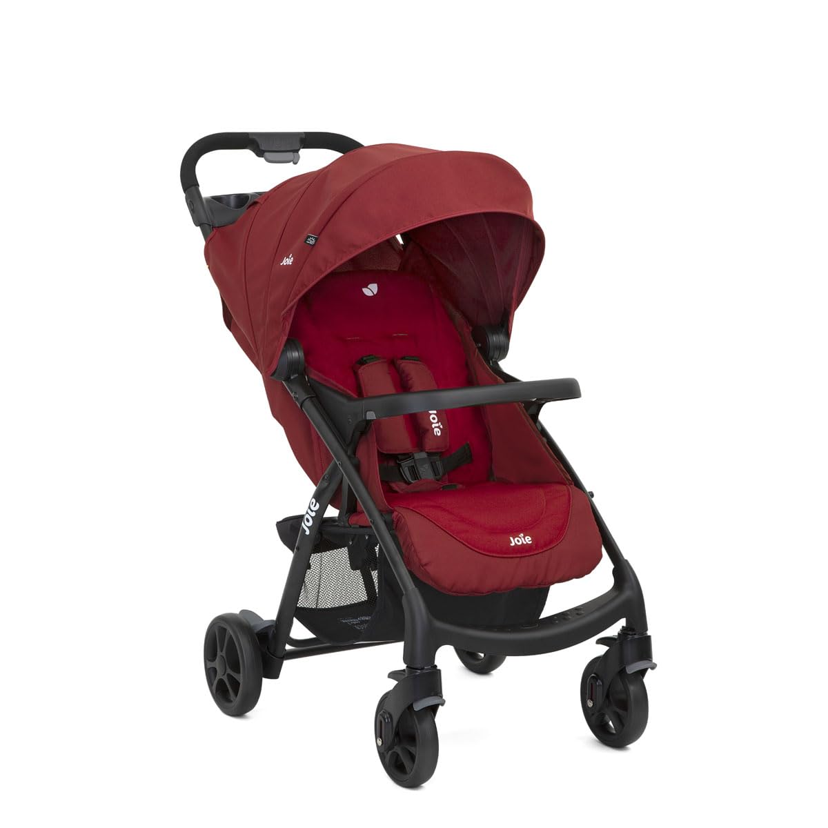 Joie Muze LX Lie-Flat Stroller with Footmuff, Birth to 3 Years, 0-15kg, Cranberry