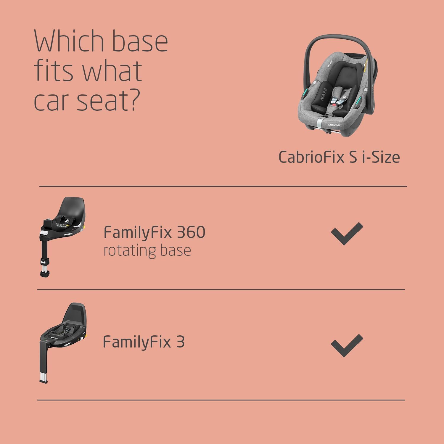 Maxi-Cosi Zelia S Trio 3-in-1 Travel System, 0-4 Years, Up to 22kg, Foldable, Compact, Reclining Pushchair, CabrioFix S i-Size Car Seat, Accessories, Grey