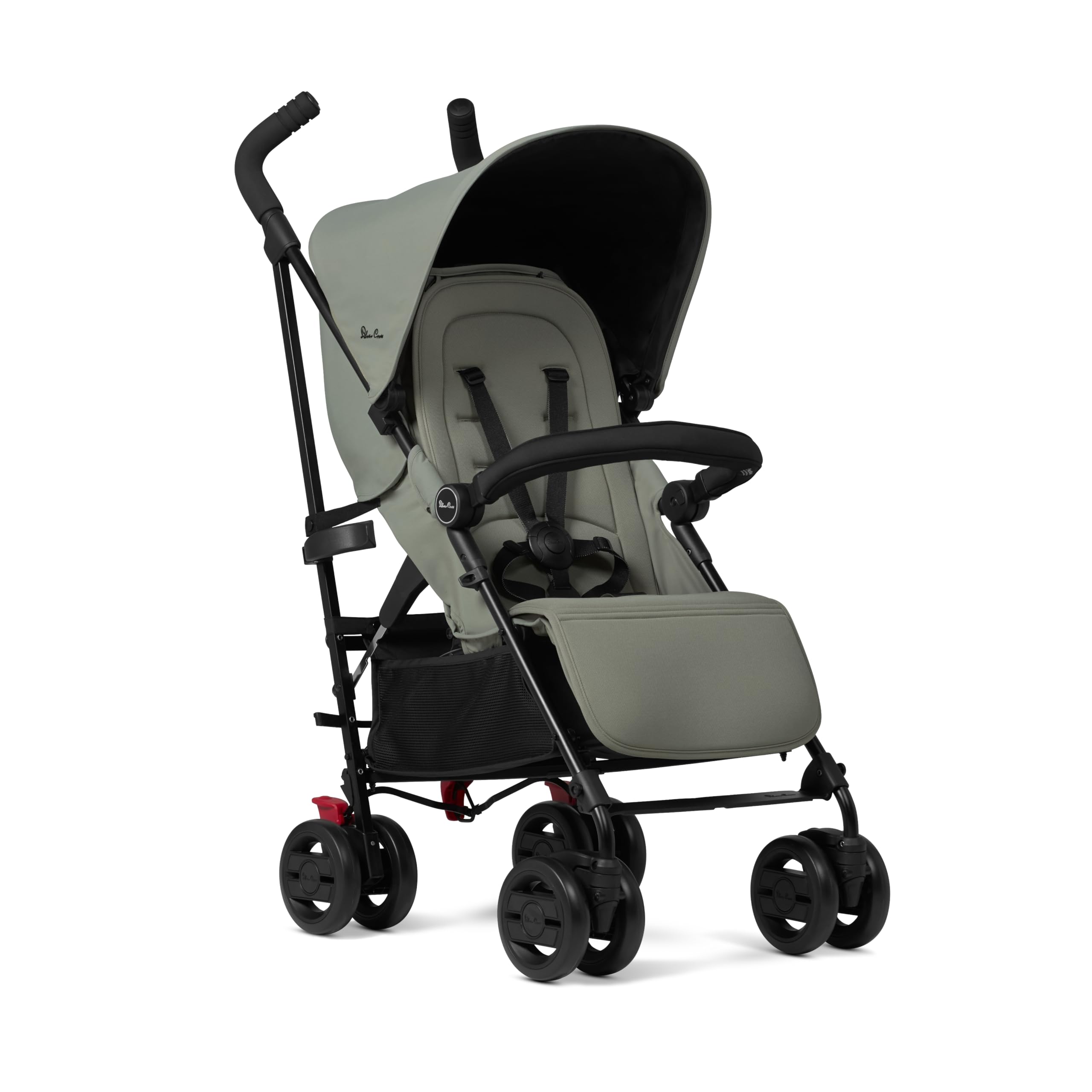 Silver Cross Pop 2 Pushchair, Foldable Travel Stroller, Adjustable/Lie Flat Seat, Newborn to 4 Years, Sage