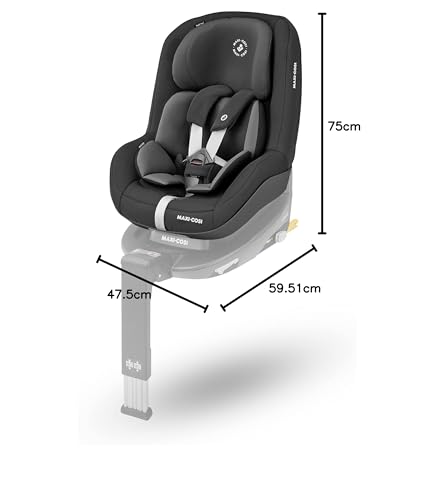 Maxi-Cosi Pearl Pro2 i-Size, Rear Facing R129 Car Seat, 6 months - 4 years, 67 - 105 cm (9-18 kg), Group 1 Car Seat, 4 Recline Positions, Extra Padded Cushion, Easy-in Harness, Authentic Black