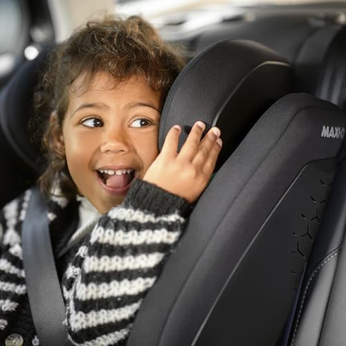 Maxi-Cosi RodiFix S i-Size, High Back Booster Seat, 3.5-12 Years (100-150 cm), Child Car Seat, 3 Recline Positions, Adjustable Height/Width, G-Cell Side Impact Protection, AirProtect, Tonal Black