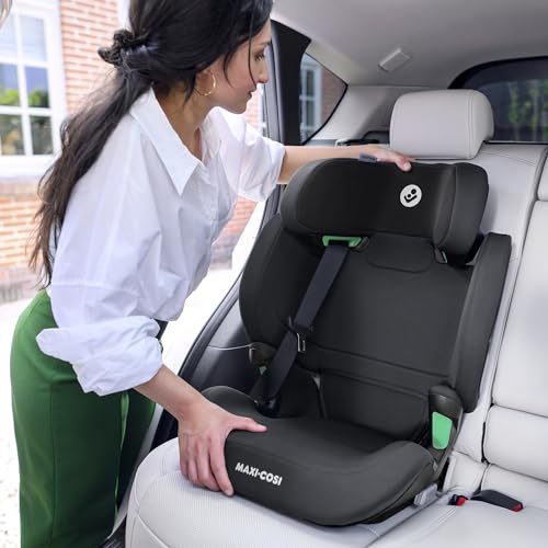 Maxi-Cosi RodiFix M i-Size, High Back Booster Seat, 3.5 - 12 years, 100 - 150cm, Kids Car Seat, G-CELL Side Impact Protection, Adjustable Height, Quick & Easy Buckle Up, ISOFIX Car Seat, Basic Black