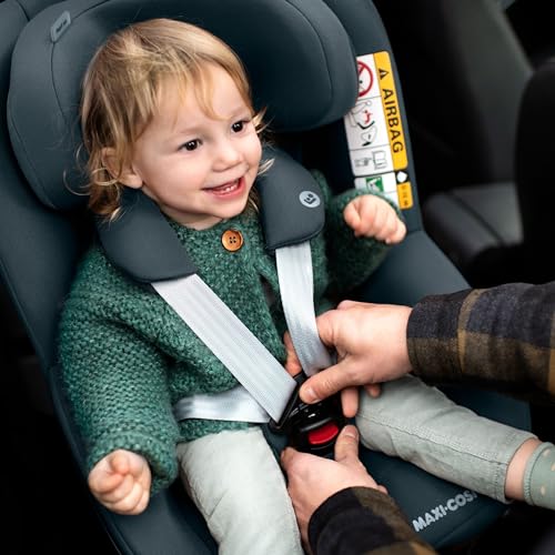 Maxi-Cosi Pearl 360 i-Size, Baby Car Seat, 3 months-4 years (61-105 cm), 360 Car Seat swivel, One-Hand Rotation, ClimaFlow, Easy-In Harness, G-CELL Side Impact Protection, Authentic Graphite