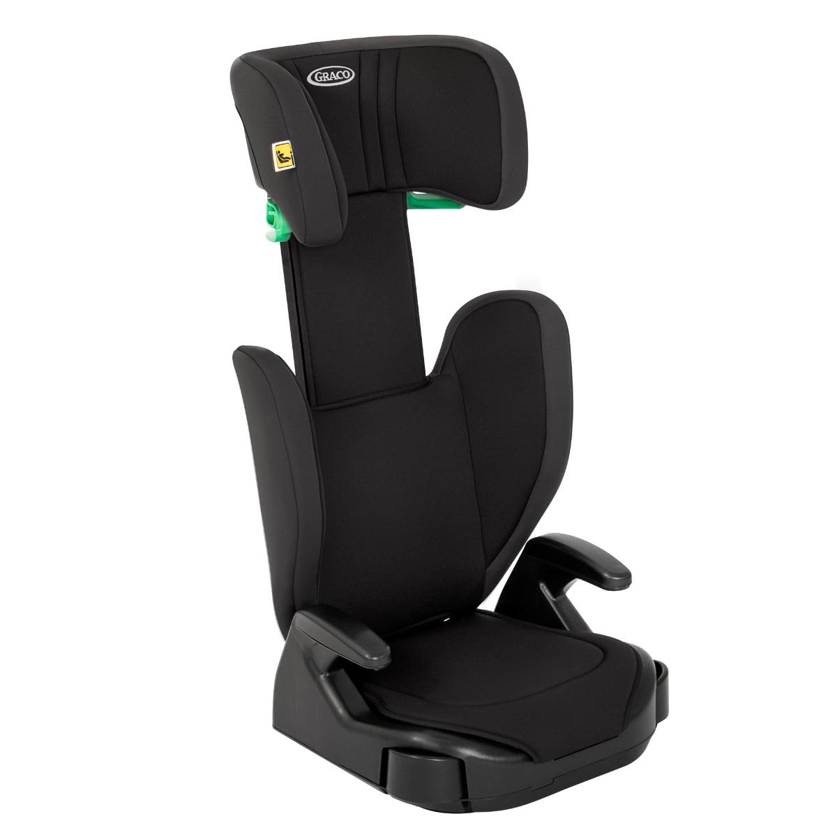 Graco Junior Maxi i-Size R129 Highback Booster car seat with cupholders, Suitable from 100-150cm (approx. 3.5 to 12 years), Midnight fashion