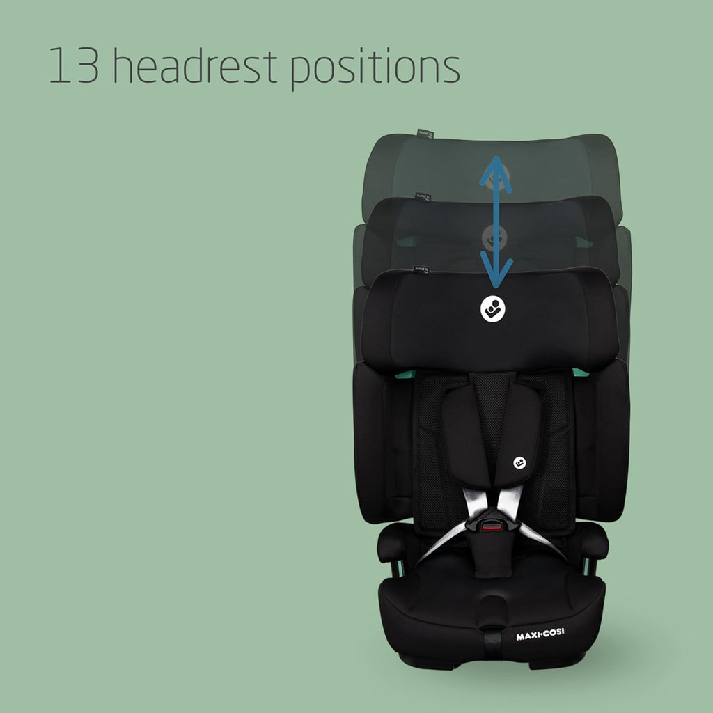 Maxi-Cosi Nomad XL Plus Car Seat, 15 Months-12 Years, Foldable, Lightweight, G-Cell Side Impact Protection, Travel Bag, Black