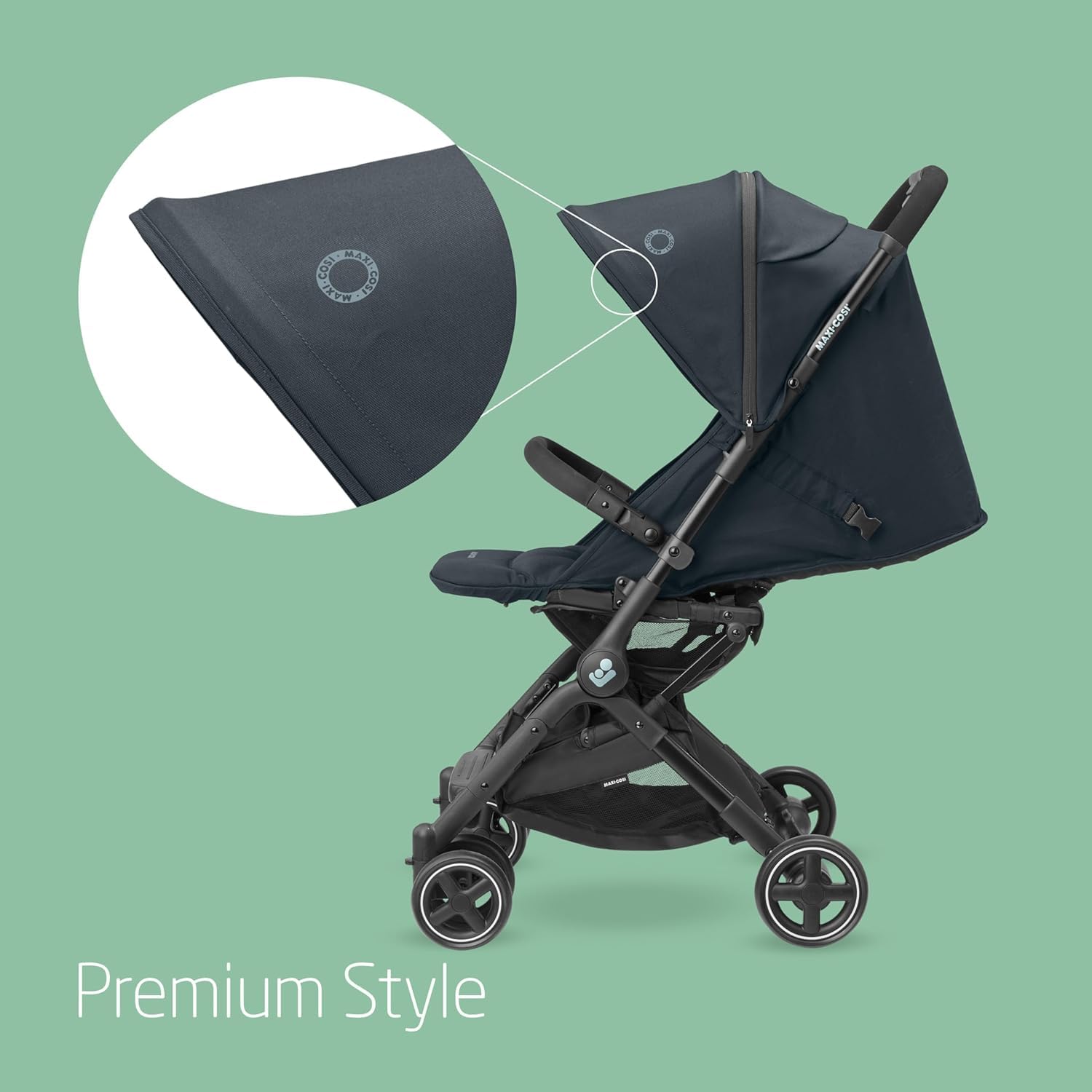Maxi-Cosi Lara2 Pushchair, 0-4 Years, 0-22kg, Lightweight & Compact, 3 Recline Positions, Lie-Flat, Automatic Fold, Shoulder Strap, Rain Cover, Graphite