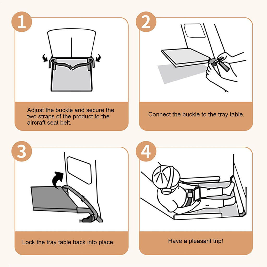 Toddler Airplane Bed, Kids Seat Extender Travel Bed, Folding Nursery Furniture, Baby Travel Accessories