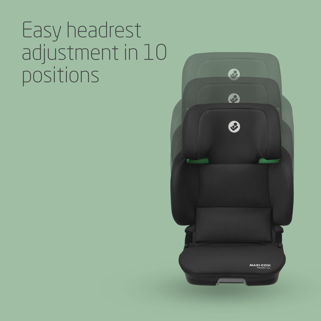 Maxi-Cosi Tanza i-Size High Back Booster, 3.5-12 Years, 100-150cm, Foldable, 10 Headrest Positions, G-CELL Side Impact Protection, Black