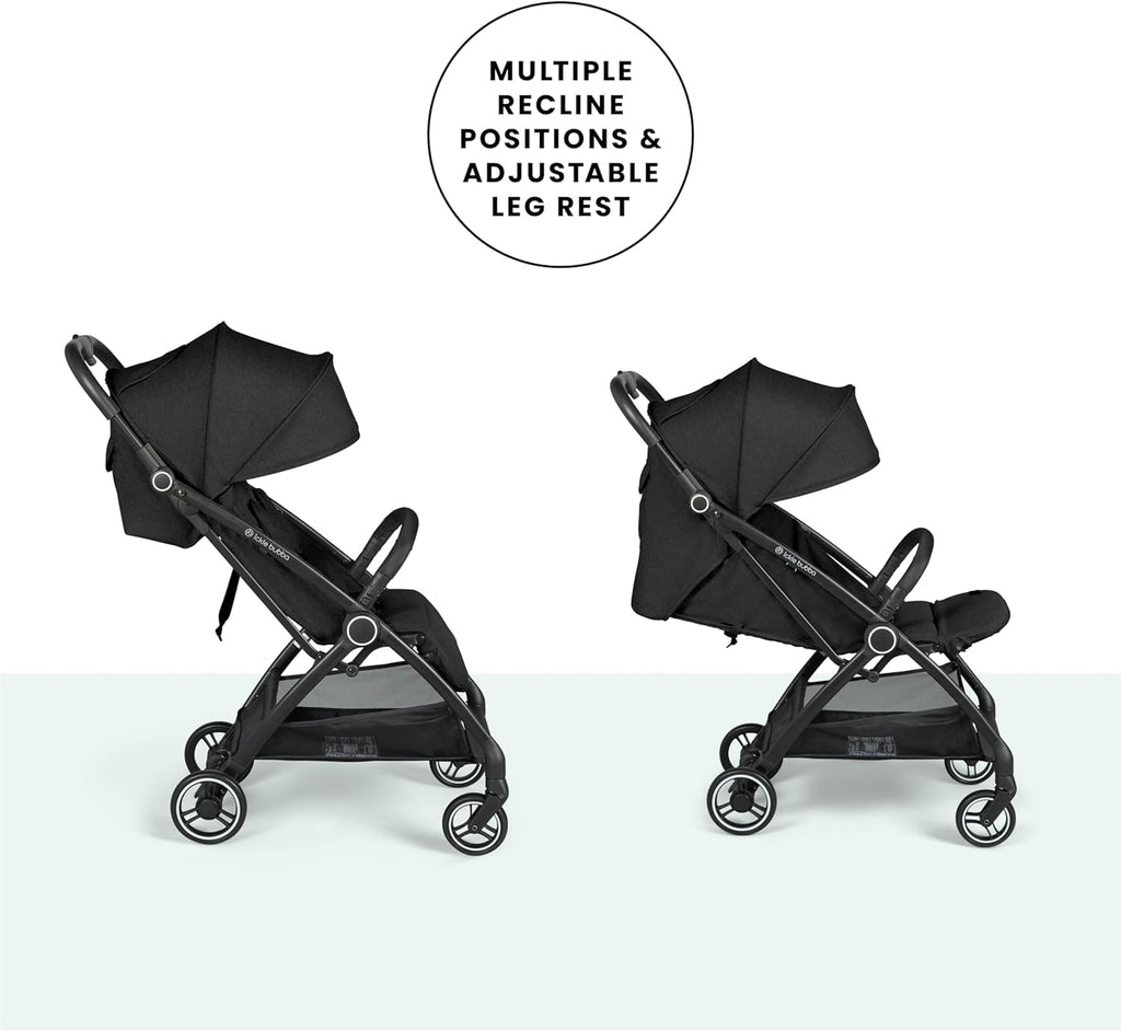 Ickle Bubba Aries Autofold Stroller, Multi-Position Recline, Auto-Fold, From Birth to 22kg, UPF 50+ Hood, Spacious Basket, Black