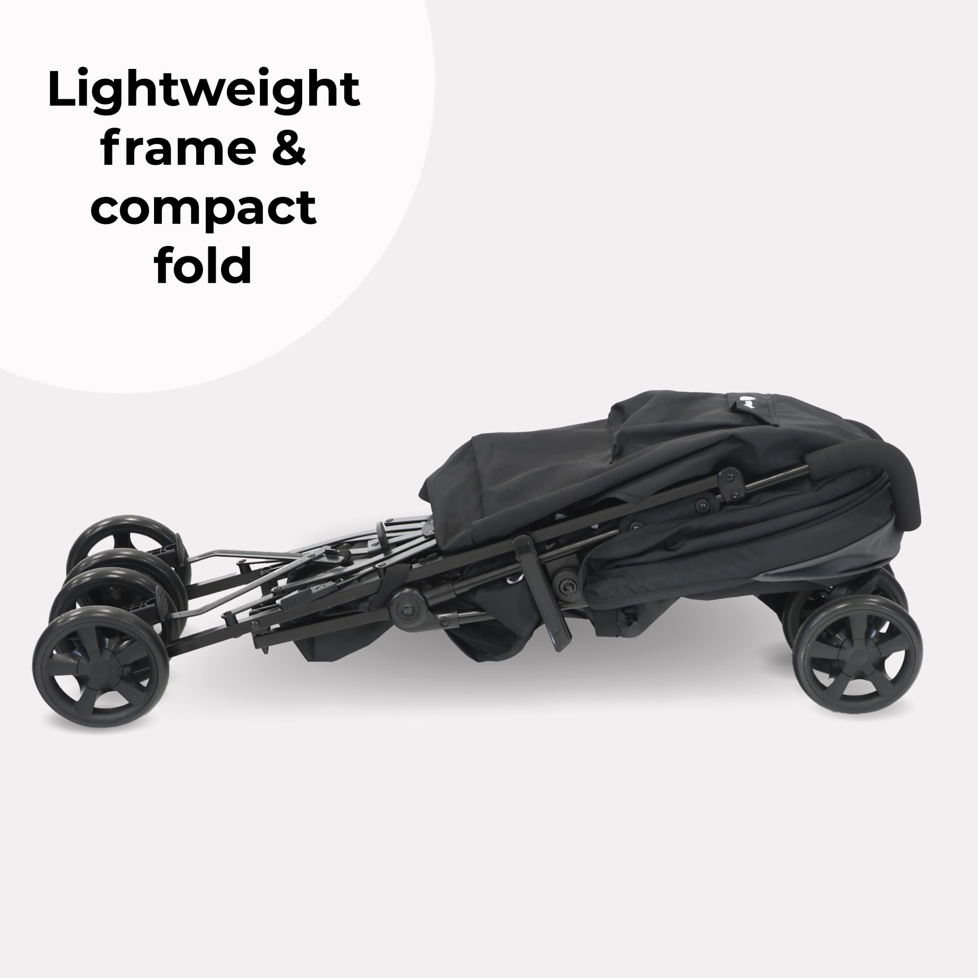 My Babiie MB01 Stroller, From Birth to 4 Years, 22kg, Lightweight & Compact, Umbrella Fold, Travel Buggy, Black