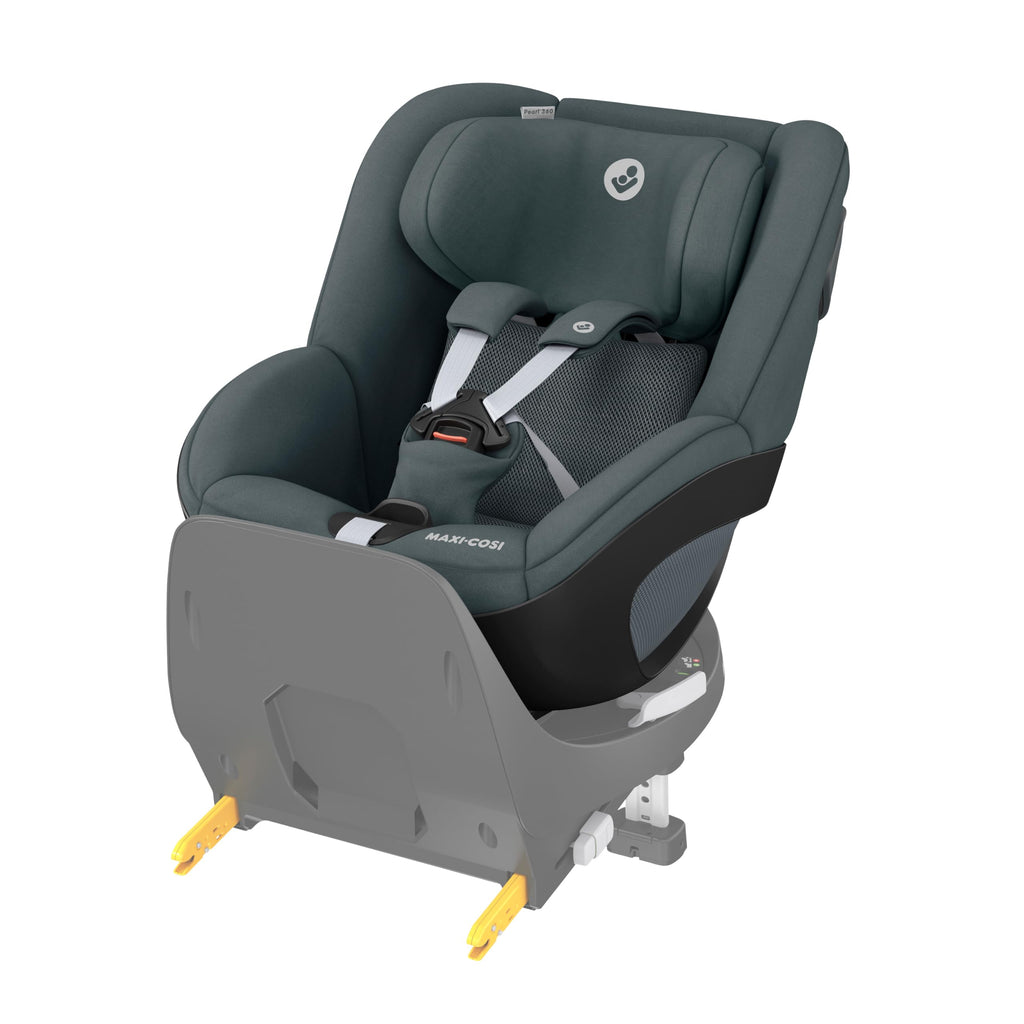 Maxi-Cosi Pearl 360 i-Size, Baby Car Seat, 3 months-4 years (61-105 cm), 360 Car Seat swivel, One-Hand Rotation, ClimaFlow, Easy-In Harness, G-CELL Side Impact Protection, Authentic Graphite