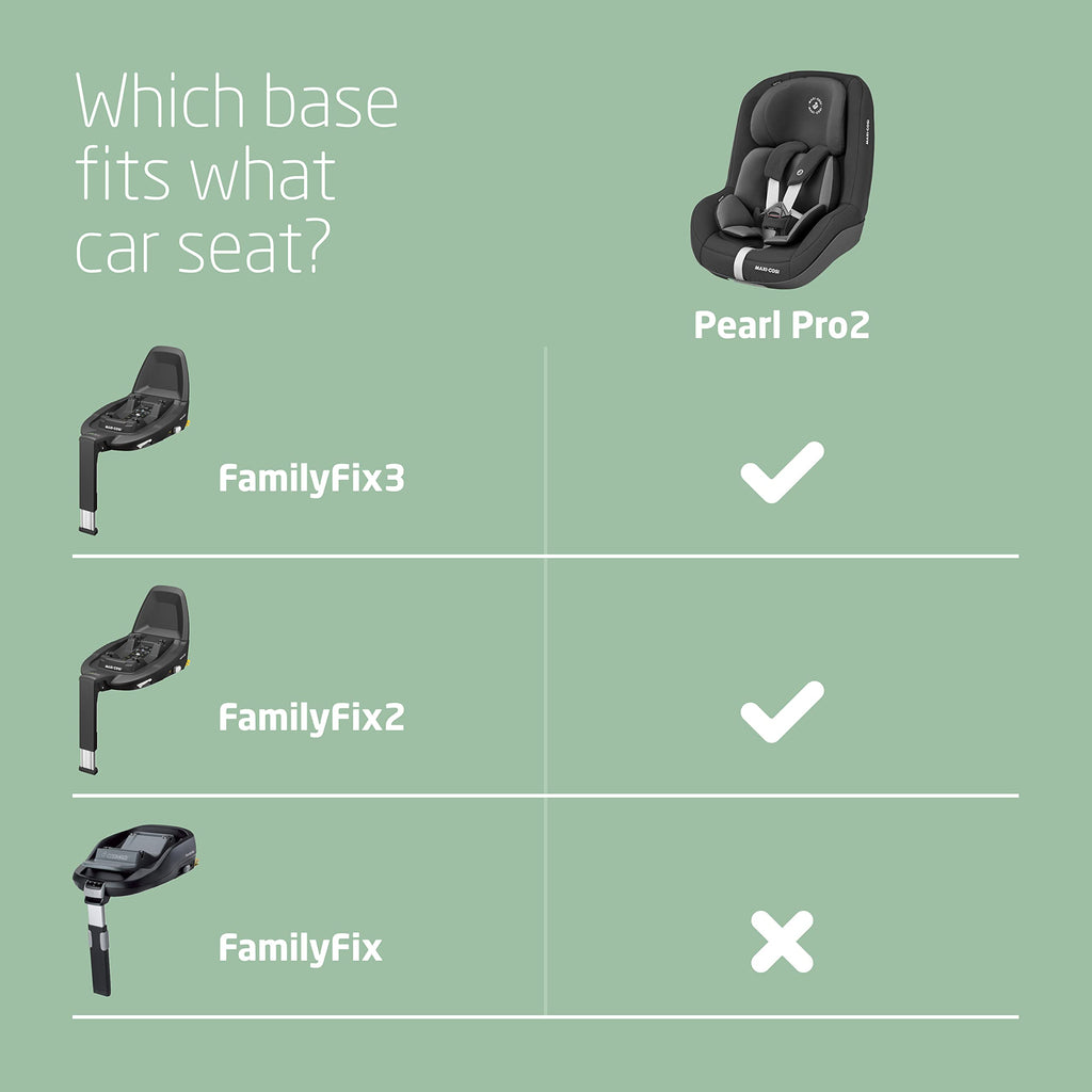 Maxi-Cosi Pearl Pro2 i-Size, Rear Facing R129 Car Seat, 6 months - 4 years, 67 - 105 cm (9-18 kg), Group 1 Car Seat, 4 Recline Positions, Extra Padded Cushion, Easy-in Harness, Authentic Black