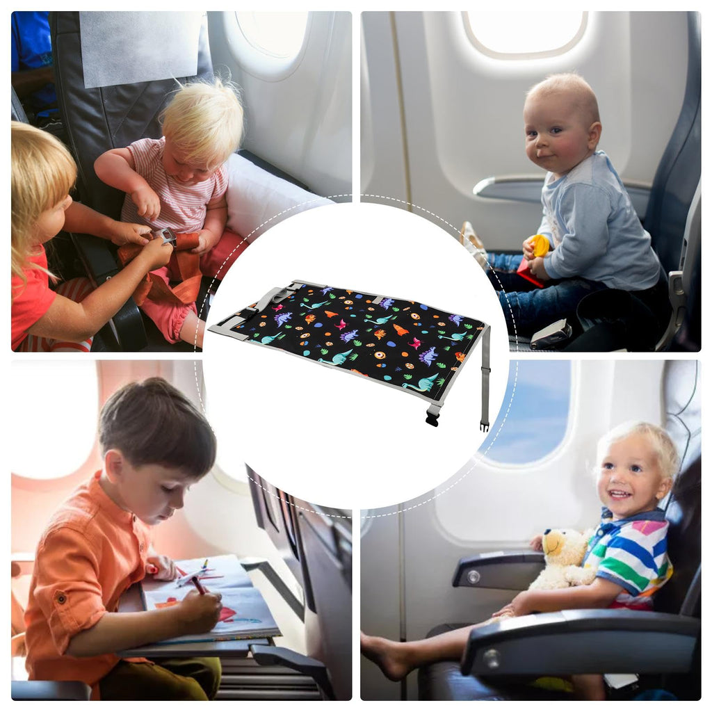 Uhngw Airplane Bed for Kids, Travel Bed, Soft Foot Rest, Foldable Cot for Traveling & Overnight