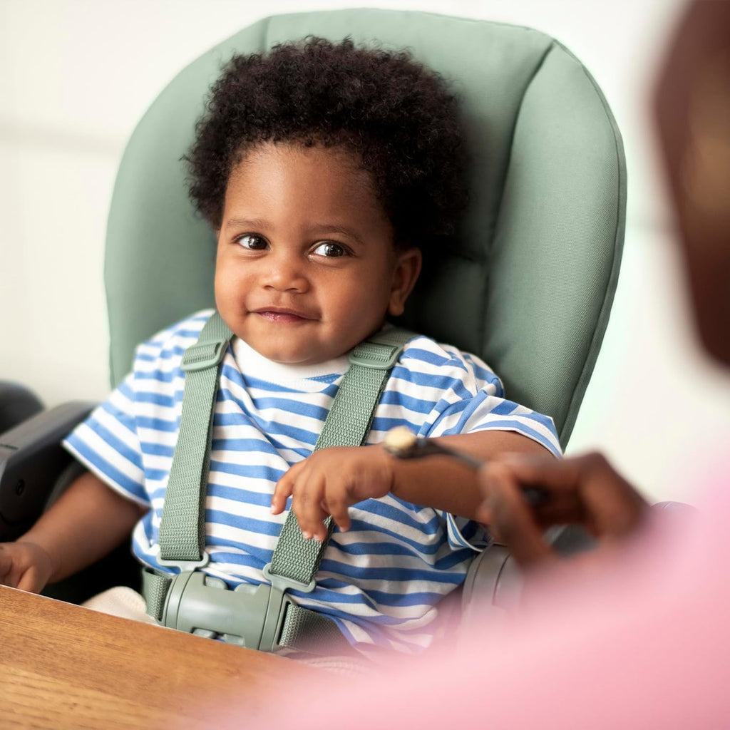 Maxi-Cosi Minla Evolutive Highchair, 0–14 Years, up to 60 kg, Baby High Chair, 9 Height Options, 5 Recline and 4 Tray Positions, Compact Fold, Adjustable Footrest, Essential Graphite