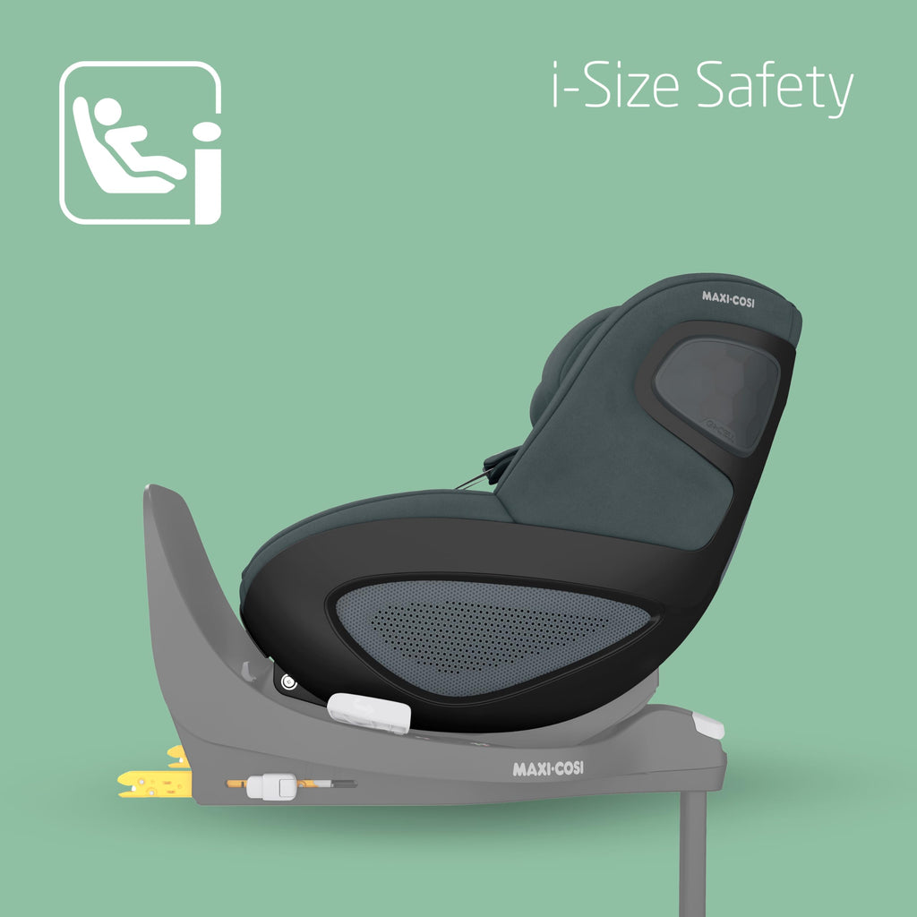 Maxi-Cosi Pearl 360 i-Size, Baby Car Seat, 3 months-4 years (61-105 cm), 360 Car Seat swivel, One-Hand Rotation, ClimaFlow, Easy-In Harness, G-CELL Side Impact Protection, Authentic Graphite