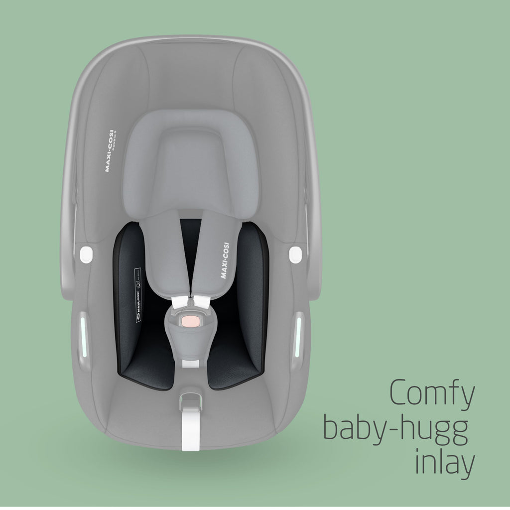 Maxi-Cosi Pebble S i-SIze, Baby Car Seat, 0 - 15 Months, 0 - 13 kg, 40 - 83 cm, Lightweight Car Seat Newborn, Click & Go Installation, G-CELL Side Impact Protection, Baby-Hugg Inlay, Tonal Black