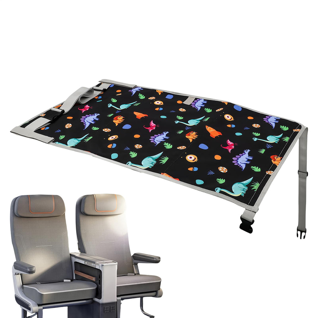 Uhngw Airplane Bed for Kids, Travel Bed, Soft Foot Rest, Foldable Cot for Traveling & Overnight