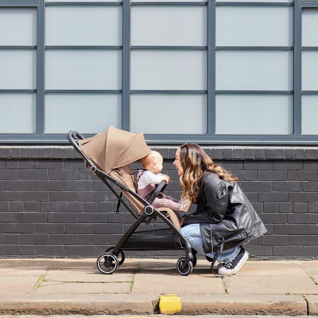 Ickle Bubba Aries Autofold Stroller, Multi-Position Recline, Auto-Fold, From Birth to 22kg, UPF 50+ Hood, Spacious Basket, Black