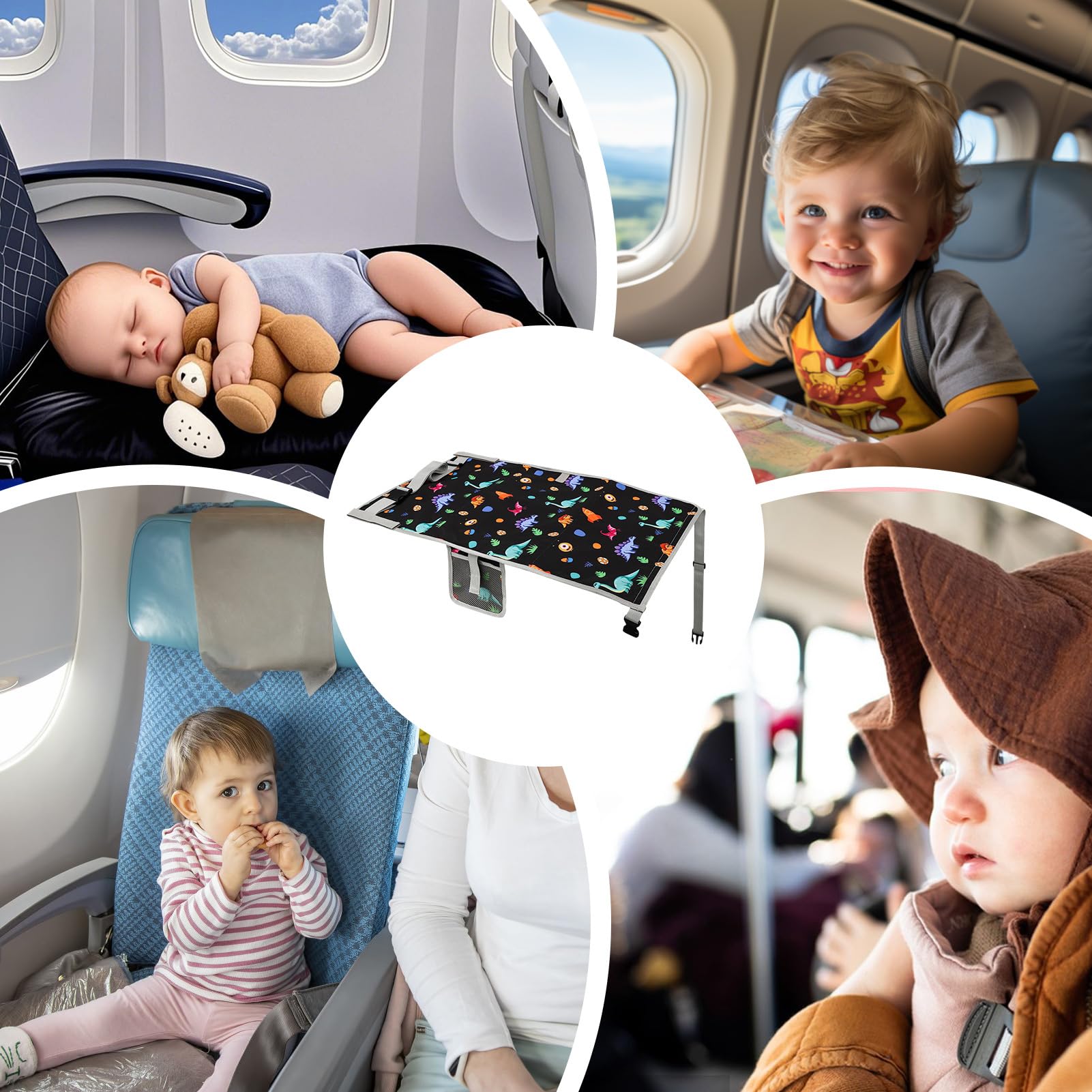 Toddler Airplane Bed, Kids Seat Extender Travel Bed, Folding Nursery Furniture, Baby Travel Accessories