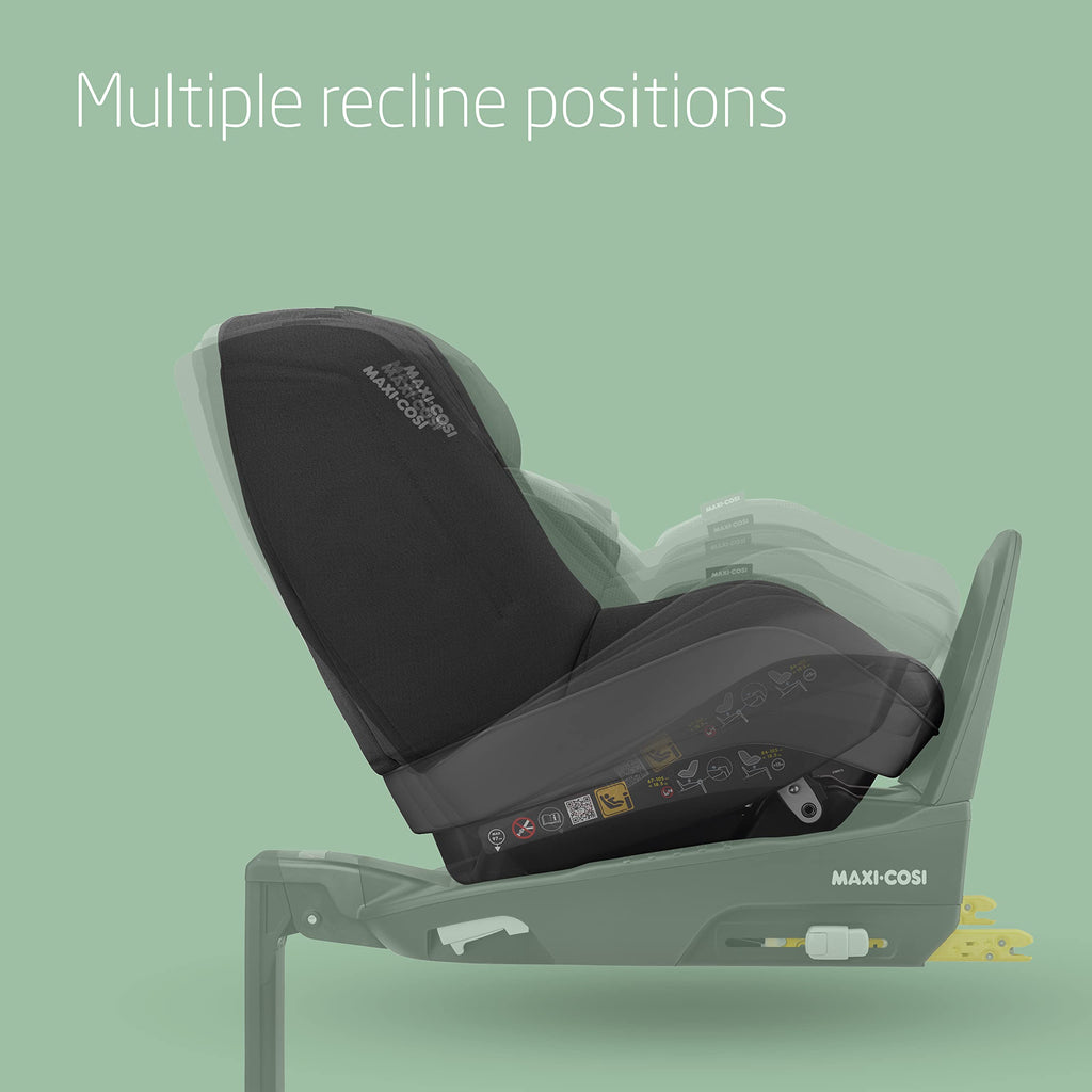 Maxi-Cosi Pearl Pro2 i-Size, Rear Facing R129 Car Seat, 6 months - 4 years, 67 - 105 cm (9-18 kg), Group 1 Car Seat, 4 Recline Positions, Extra Padded Cushion, Easy-in Harness, Authentic Black