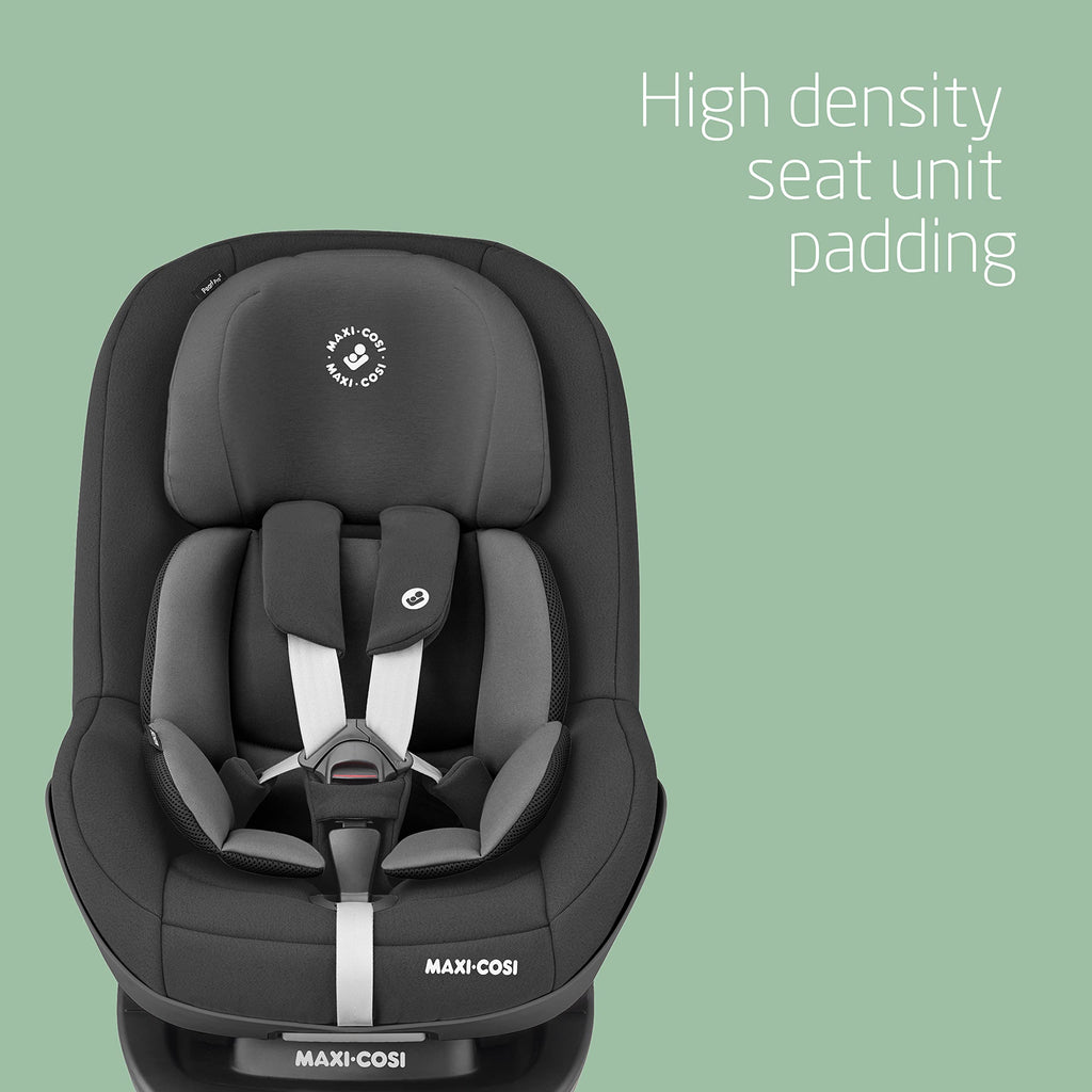 Maxi-Cosi Pearl Pro2 i-Size, Rear Facing R129 Car Seat, 6 months - 4 years, 67 - 105 cm (9-18 kg), Group 1 Car Seat, 4 Recline Positions, Extra Padded Cushion, Easy-in Harness, Authentic Black